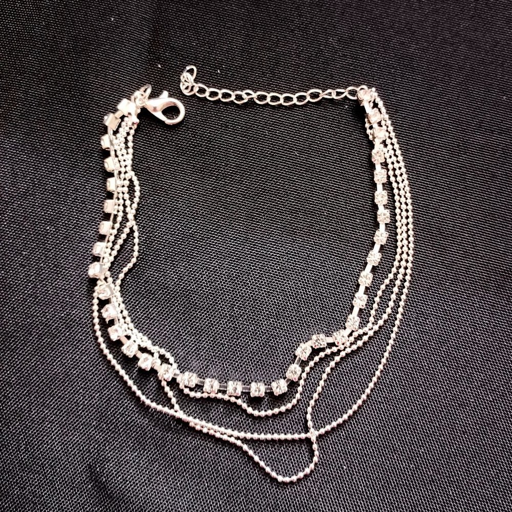 Multi-Layer Silver Tone Necklace
